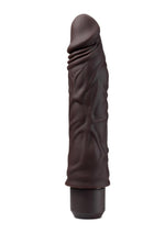 Load image into Gallery viewer, Dr. Skin Silicone Dr. David Vibrating Dildo - Chocolate - 8in
