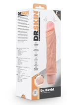 Load image into Gallery viewer, Dr. Skin Silicone Dr. David Vibrating Dildo - Vanilla - 8in
