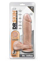 Load image into Gallery viewer, Dr. Skin Silicone Dr. Julian Dildo with Balls and Suction Cup - Vanilla - 9in
