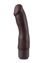 Load image into Gallery viewer, Dr. Skin Silicone Dr. Steve Vibrating Dildo - Chocolate - 7in