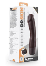 Load image into Gallery viewer, Dr. Skin Silicone Dr. Steve Vibrating Dildo - Chocolate - 7in