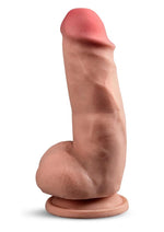 Load image into Gallery viewer, Dr. Skin Plus Girthy Posable Dildo with Balls and Suction Cup - Caramel - 7in