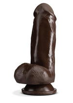Load image into Gallery viewer, Dr. Skin Plus Girthy Posable Dildo with Balls and Suction Cup - Chocolate - 7in