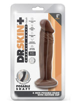 Load image into Gallery viewer, Dr. Skin Plus Posable Dildo - Chocolate - 6in
