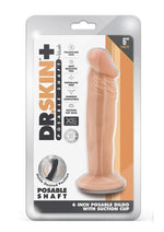 Load image into Gallery viewer, Dr. Skin Plus Posable Dildo - Vanilla - 6in
