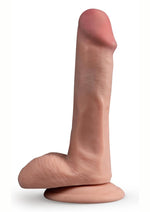 Load image into Gallery viewer, Dr. Skin Plus Posable Dildo with Balls and Suction Cup - Caramel - 6in
