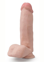 Load image into Gallery viewer, Dr. Skin Plus Posable Dildo with Balls and Suction Cup - Vanilla - 7in
