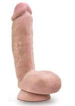 Load image into Gallery viewer, Dr. Skin Plus Thick Posable Dildo with Squeezable Balls - Vanilla - 8in
