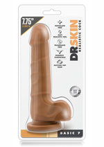 Load image into Gallery viewer, Dr. Skin Basic 7 Dildo with Balls - Caramel - 7.75in

