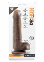 Load image into Gallery viewer, Dr. Skin Basic 7 Dildo with Balls - Chocolate - 7.75in

