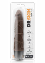 Load image into Gallery viewer, Dr. Skin Cock Vibe 1 Vibrating Dildo - Chocolate - 9in
