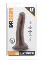 Load image into Gallery viewer, Dr. Skin Dildo with Suction Cup - Chocolate - 5.5in
