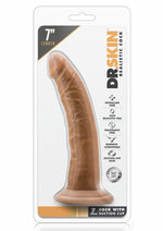 Load image into Gallery viewer, Dr. Skin Dildo with Suction Cup - Caramel - 7in
