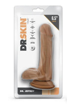 Load image into Gallery viewer, Dr. Skin Dr. Jeffrey Dildo with Balls and Suction Cup - Caramel - 6.5in
