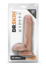 Load image into Gallery viewer, Dr. Skin Dr. Jeffrey Dildo with Balls and Suction Cup - Vanilla - 6.5in
