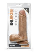 Load image into Gallery viewer, Dr. Skin Dr. Paul Dildo with Balls and Suction Cup - Caramel - 7.25in
