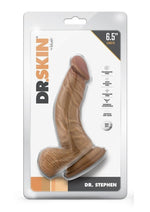 Load image into Gallery viewer, Dr. Skin Dr. Stephen Dildo with Balls and Suction Cup - Caramel - 6.5in
