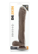Load image into Gallery viewer, Dr. Skin Mr. Ed Dildo with Balls and Suction Cup - Chocolate - 13in
