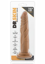 Load image into Gallery viewer, Dr. Skin Realistic Cock Basic 7.5 Dildo - Caramel/Mocha - 7.5in
