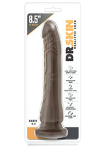 Load image into Gallery viewer, Dr. Skin Realistic Cock Basic 8.5 Dildo - Chocolate - 8.5in
