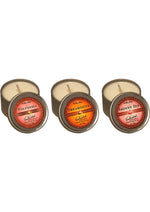 Load image into Gallery viewer, Earthly Body Hemp Seed Round Massage Candle Trio Set (Three 2oz Candles - Per Set

