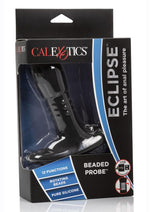 Load image into Gallery viewer, Eclipse Beaded Probe Silicone Rechargeable Vibrating Butt Plug - Black