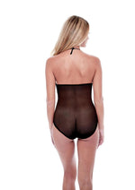 Load image into Gallery viewer, Eco Lace and Mesh Teddy - Black - Medium/Small
