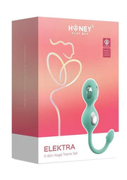 Elektra App Control E-Stim Kegel Training - Aqua/Silver - 5 Piece/Set