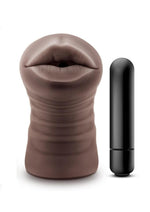 Load image into Gallery viewer, Enlust Kristal Dual End Vibrating Stroker - Mouth - Chocolate