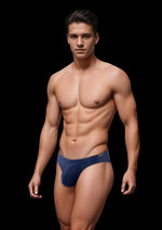 Load image into Gallery viewer, Envy Sexy Slinky Brief - Blue/Navy - Large/XLarge