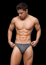 Load image into Gallery viewer, Envy Sexy Slinky Thong - Grey - Large/XLarge