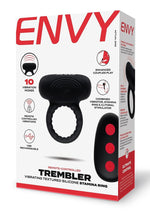 Load image into Gallery viewer, Envy Trembler Remote Vibe Stamina Ring - Black
