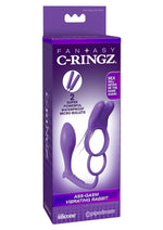 Load image into Gallery viewer, Fantasy C-Ringz Ass-Gasm Silicone Vibrating Rabbit and Cock Ring - Purple
