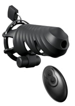Load image into Gallery viewer, Fantasy C-Ringz Remote-Controlled Vibrating Cock Blocker - Black