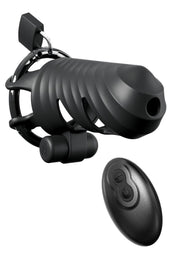 Fantasy C-Ringz Remote-Controlled Vibrating Cock Blocker - Black