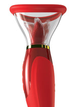 Load image into Gallery viewer, Fantasy For Her Her Ultimate Pleasure 24k Gold Luxury Edition Silicone Vibrating Multi Speed USB Rechargeable Clit Stimulator Waterproof - Red