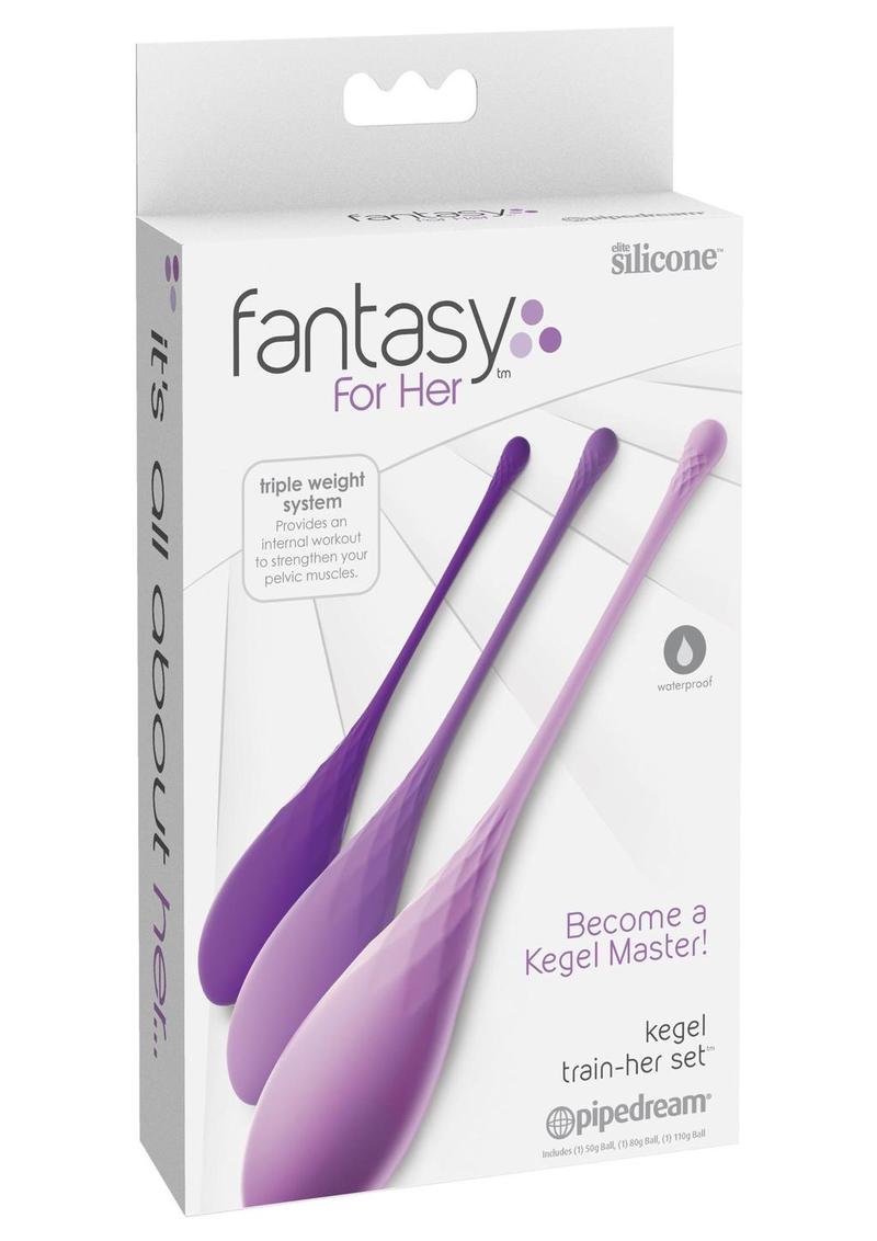 Fantasy For Her Silicone Kegel Train Her - Purple - Set