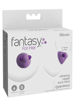 Load image into Gallery viewer, Fantasy For Her Silicone Vibrating Nipple Suck Hers Waterproof - Purple - 2in
