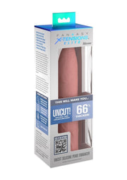 Fantasy X-Tensions Elite Silicone Uncut Extension Sleeve - Vanilla - 7in