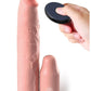 Fantasy X-Tensions Elite Silicone Vibrating 9in Sleeve with 3in Plug and Remote - Vanilla