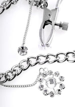 Load image into Gallery viewer, Fetish Fantasy Series Crystal Nipple Clamps - Silver
