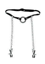 Load image into Gallery viewer, Fetish Fantasy Series Limited Edition O-Ring Gag and Nipple Clamps - Black
