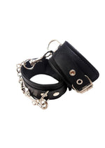 Load image into Gallery viewer, Fetish Play Ankle Cuffs Vegan Leather - Black