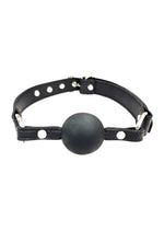 Load image into Gallery viewer, Fetish Play Ball Gag Vegan Leather - Black