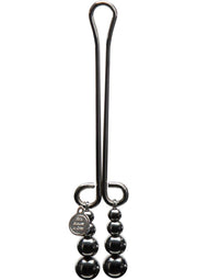 Fifty Shades Darker Just Sensation Beaded Clitoral Clamp - Metal/Silver