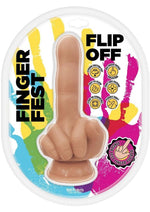 Load image into Gallery viewer, Finger Fest Flip Off Silicone Dildo - Vanilla