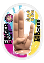 Load image into Gallery viewer, Finger Fest The Shocker Silicone Dildo - Vanilla