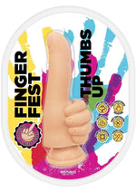 Load image into Gallery viewer, Finger Fest Thumbs Up Silicone Dildo - Vanilla
