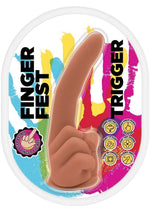 Load image into Gallery viewer, Finger Fest Trigger Silicone Dildo - Caramel