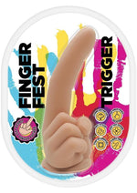 Load image into Gallery viewer, Finger Fest Trigger Silicone Dildo - Vanilla